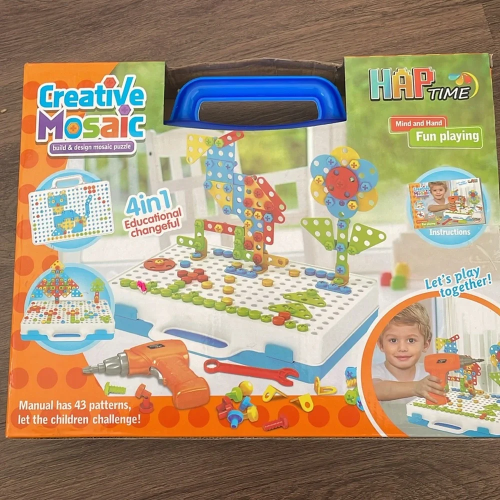 Hap Time Creative Mosaic 4-in -1 Educational Build and Design Ages 3+